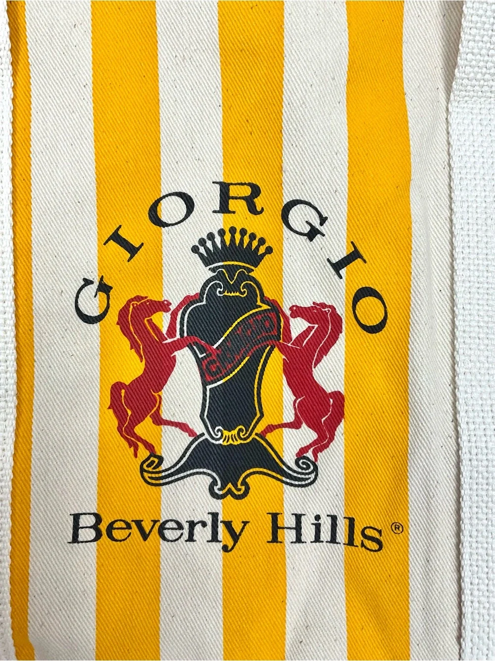 Troop Beverly Hills Costume Giorgio Beverly Hills Gym Bag Yellow Stripe Vintage